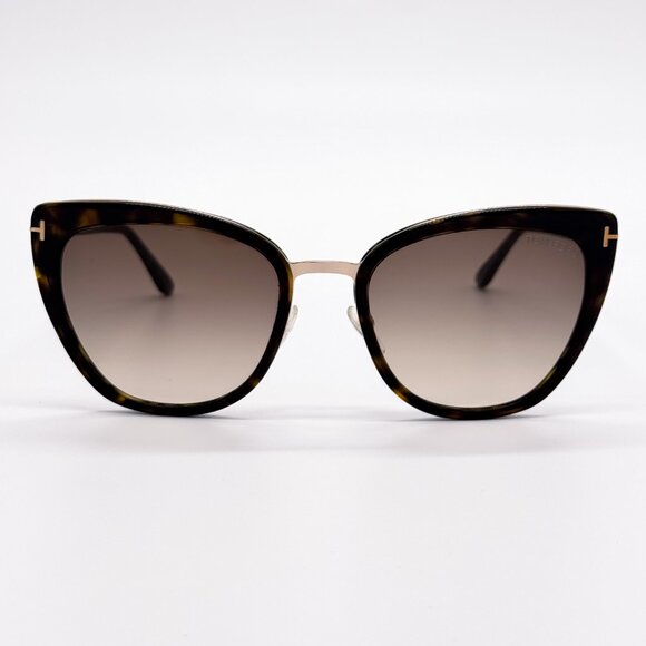 NEW TOM FORD SIMONA TF717 52F WOMEN CAT EYE SUNGLASSES FT0717/S HAVANA - Picture 5 of 9